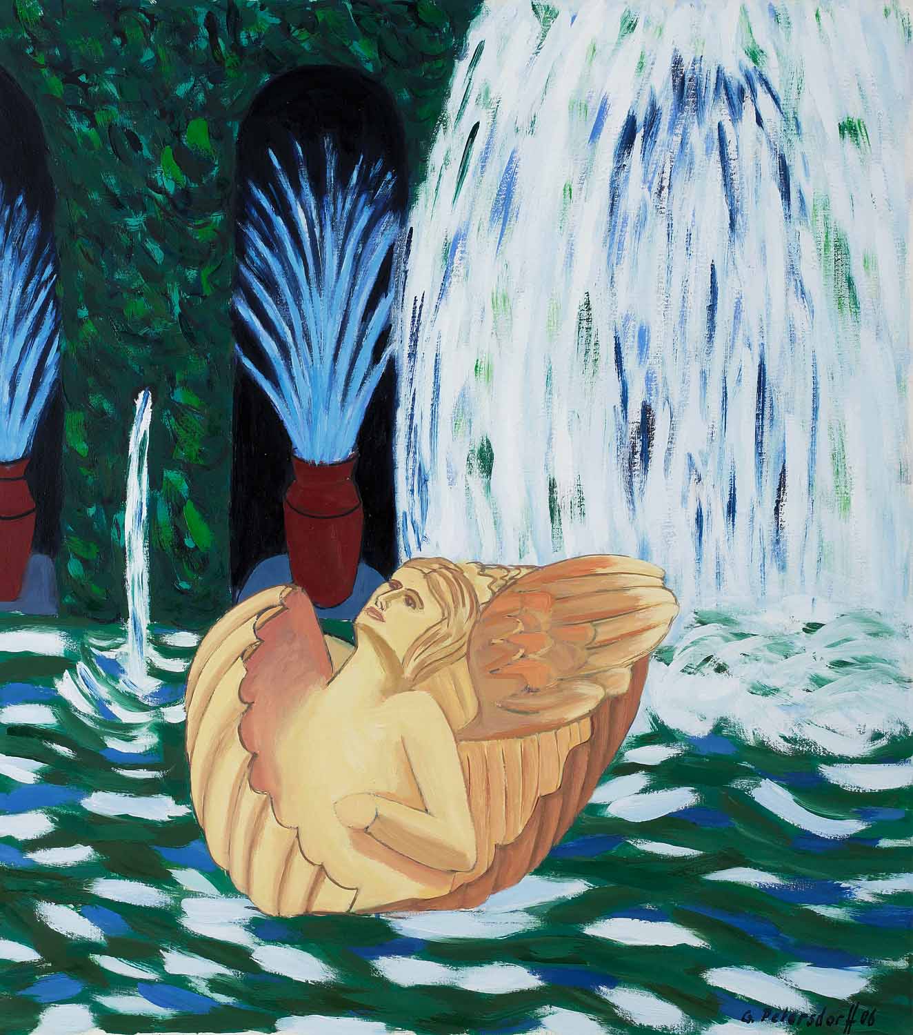 Malerei von Gudrun Petersdorff zum Thema Wasser