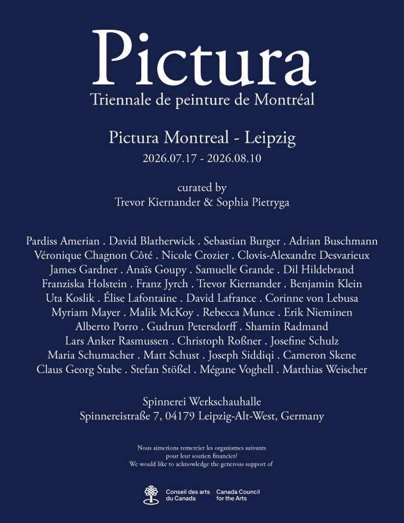 Plakat zur Ausstellung Pictura Montréal Leipzig